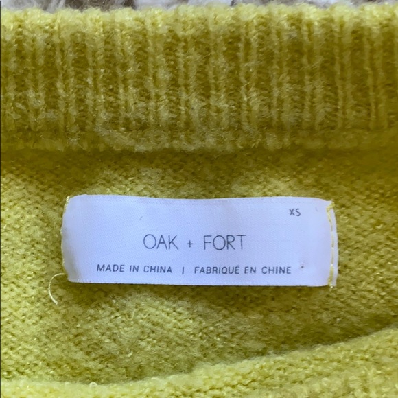 Oak and fort yellow relax fit sweater XS - Picture 3 of 5
